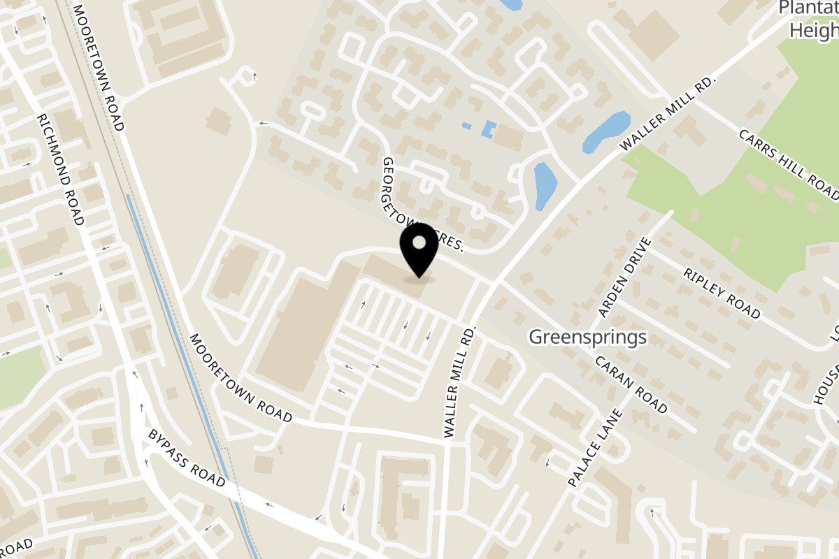 Map showing the location of El Sabroson on 122 Waller Mill Rd in Williamsburg